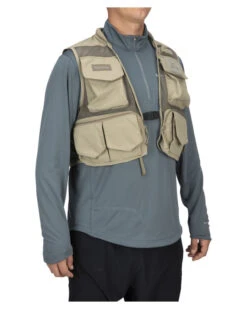 Simms Tributary Vest Tan -Günstiges Eisangeln Tackle Geschäft 13243 276 70r 4