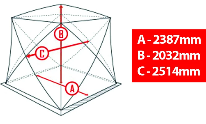 Atemi Igloo Luxury Isfisketält L (238x203x251cm) 4 Atemi Igloo Luxury Isfisketält L (238x203x251cm) – Bild 4