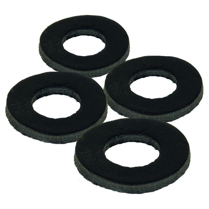 Fox Black Leather Washers (4stk.) 1 Fox Black Leather Washers (4stk.)